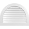 Ekena Millwork Round Top Surface Mount PVC Gable Vent: Non-Functional, w/ 3-1/2"W x 1"P Standard Frame, 36"W x 28"H GVPRT36X2801SN - alternate 1